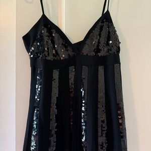 BCBG MaxAzria Black Sequined Top